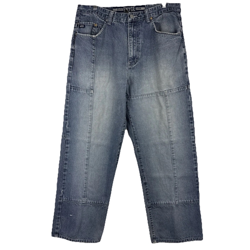 Vintage Enyce Jeans Men 34x30 Double Knee Y2K Baggy Carpenter WideLeg Distressed